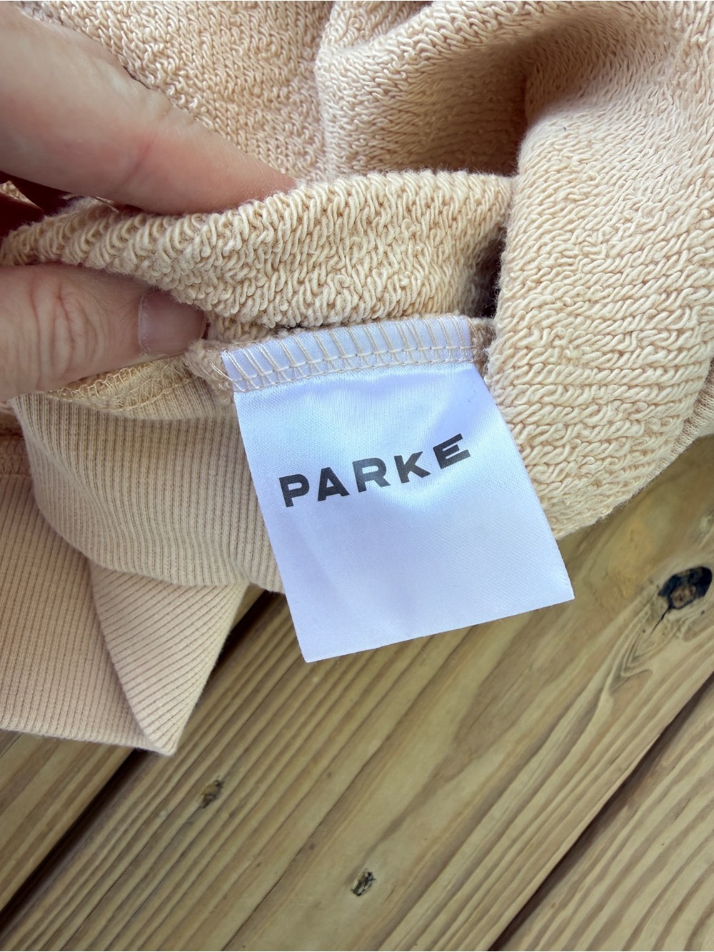 NEW Parke x Dunkin' Varsity Mockneck Latte Small/Medium Cream - Picture 5 of 7